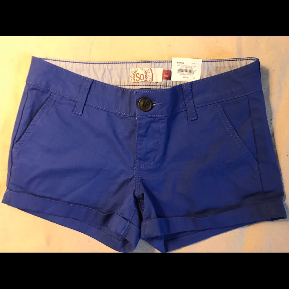 SO Bright Blue Shorties shorts ONLY